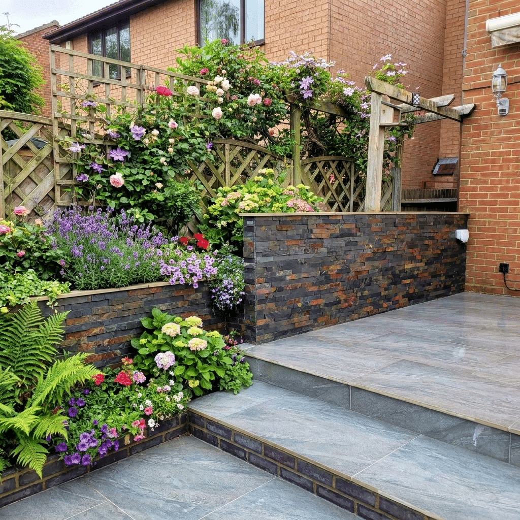 Garden wall using Jak Multi Cladding