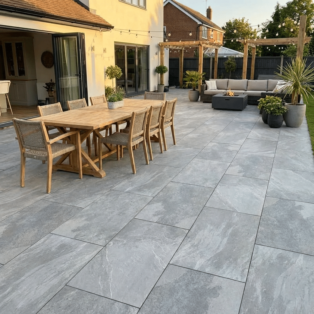Brazilian Grey Slate Porcelain Paving 600mm x 900mm