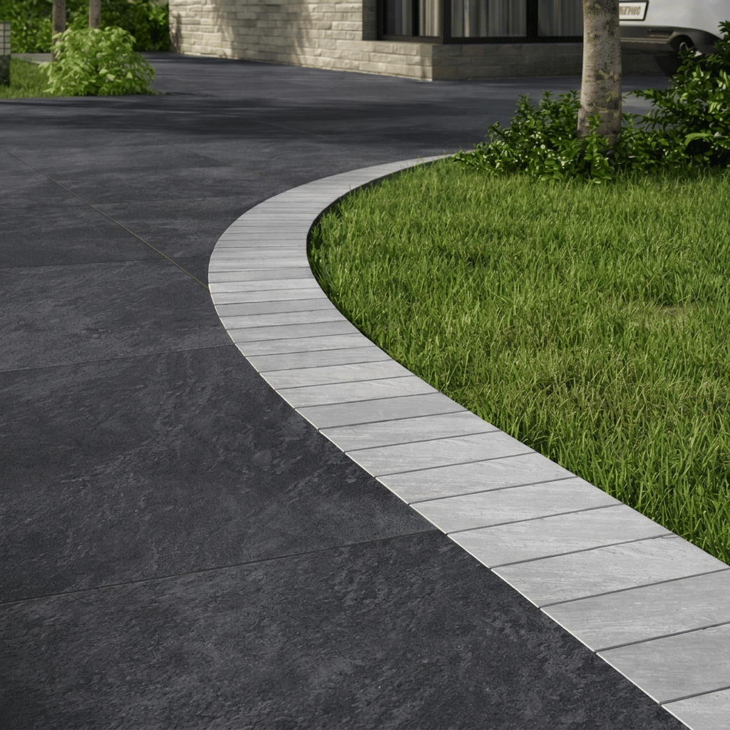 cobble setts kandle grey edging a driveway