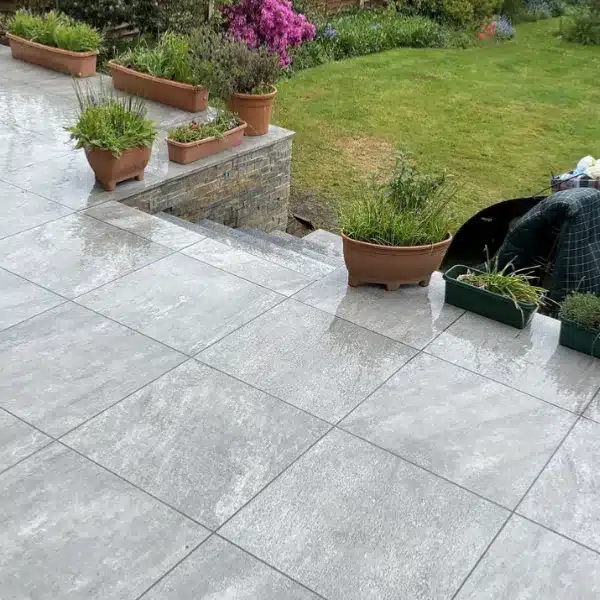 Quartz Grey Outdoor Porcelain Paving Tiles 600mm x 600mm x 20mm