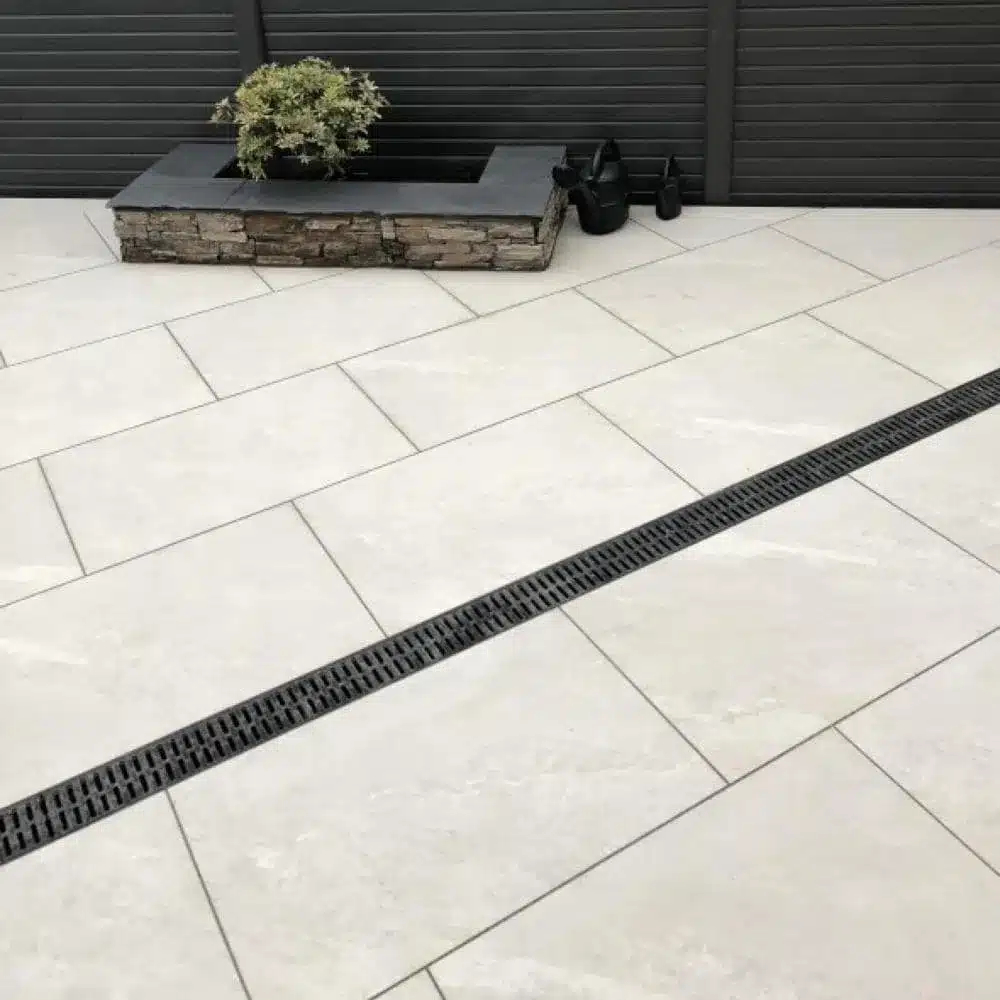 Himalayan White Porcelain paving slabs sample for patio