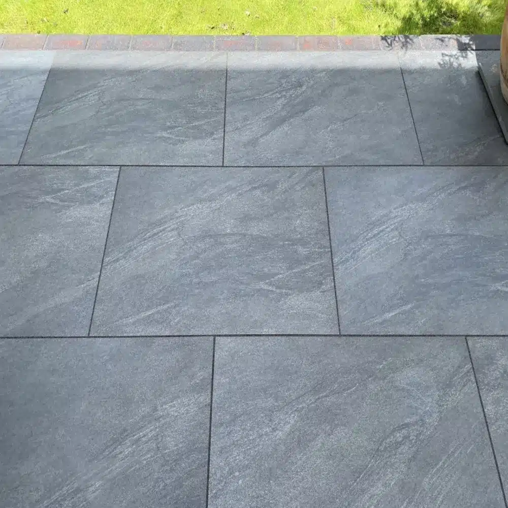 County Black Anthracite Outdoor Porcelain Paving Tiles 600mm x 600mm x 20mm