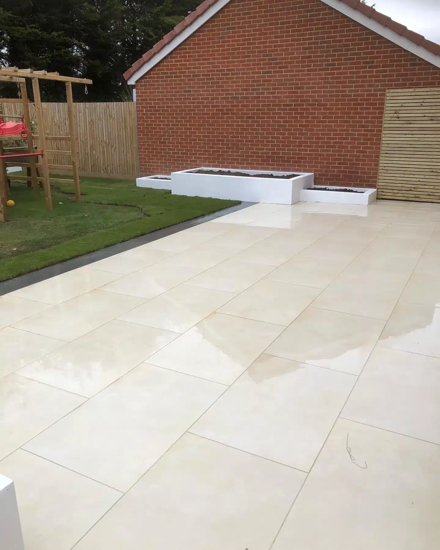 Aosta Crema Outdoor Porcelain Paving Tiles 600mm x 900mm x 20mm