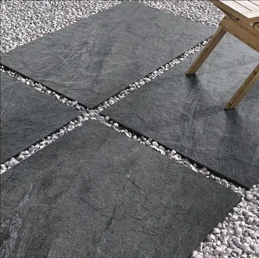 County Black Anthracite Outdoor Porcelain Paving Tiles – 1200mm x 600mm x 20mm