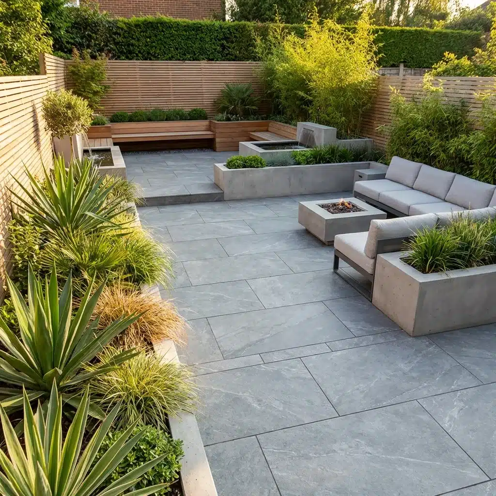 Himalayan Grey Porcelain paving slabs sample for patio