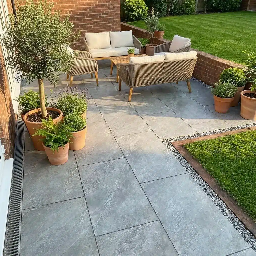 Himalayan Grey Outdoor Porcelain Paving Tiles 600mm x 900mm x 20mm
