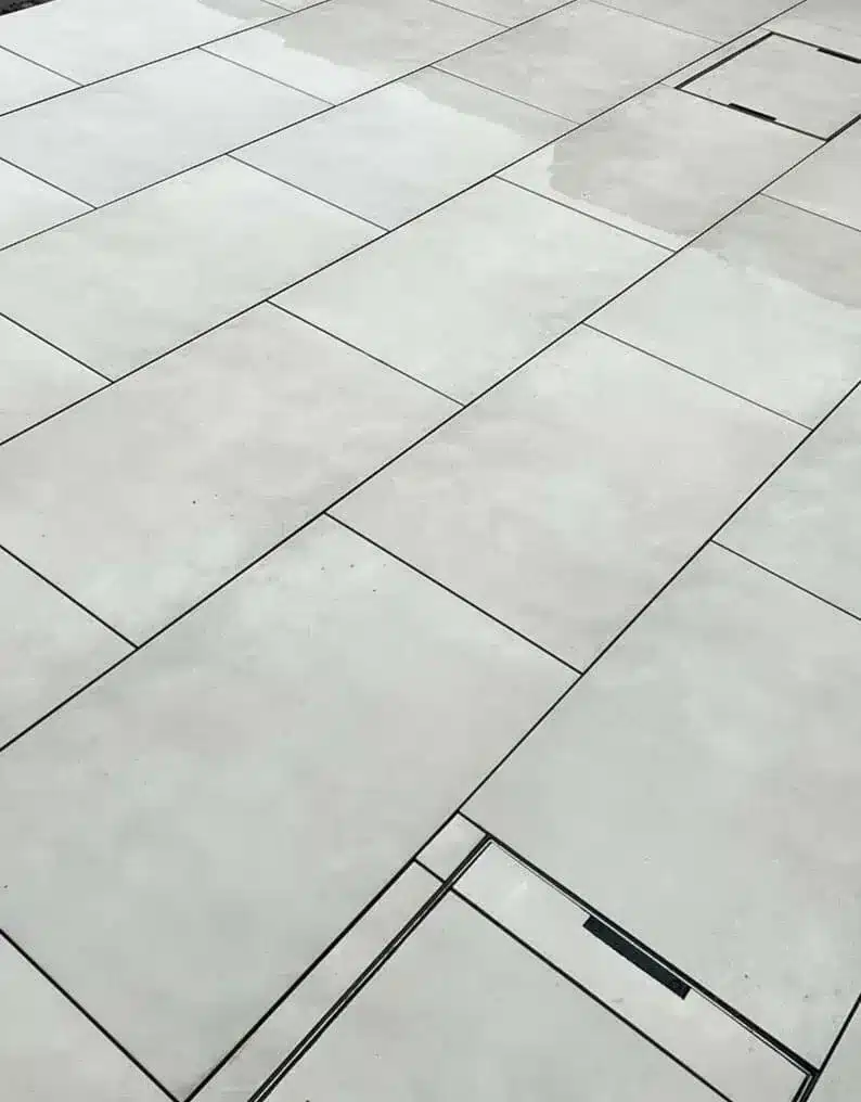 Aosta White Outdoor Porcelain Paving Tiles 600mm x 900mm x 20mm