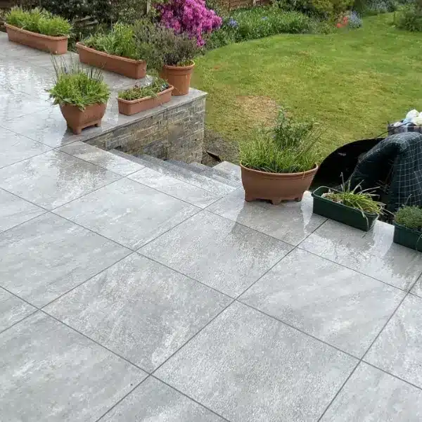 Quartz Grey Porcelain paving slabs sample for patio