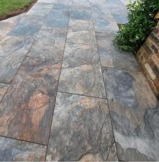 Rustic Slate Outdoor Porcelain Paving Tiles 600mm x 900mm x 20mm