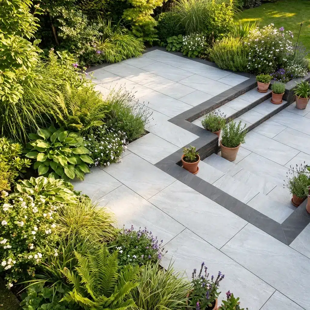 Black Anthracite Outdoor Porcelain Planks 900mm x 200mm