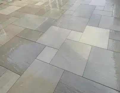 Raj Green Outdoor Porcelain Paving Tiles Mixed Sizes