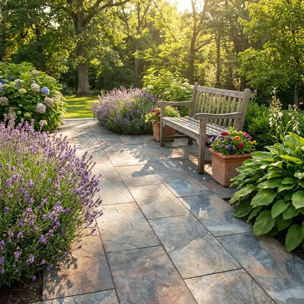 Rustic Slate Outdoor Porcelain Paving Tiles 600mm x 900mm x 20mm