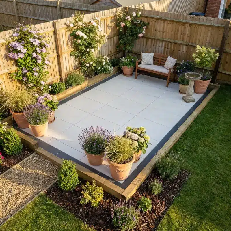 County Ivory Porcelain paving slabs sample for patio