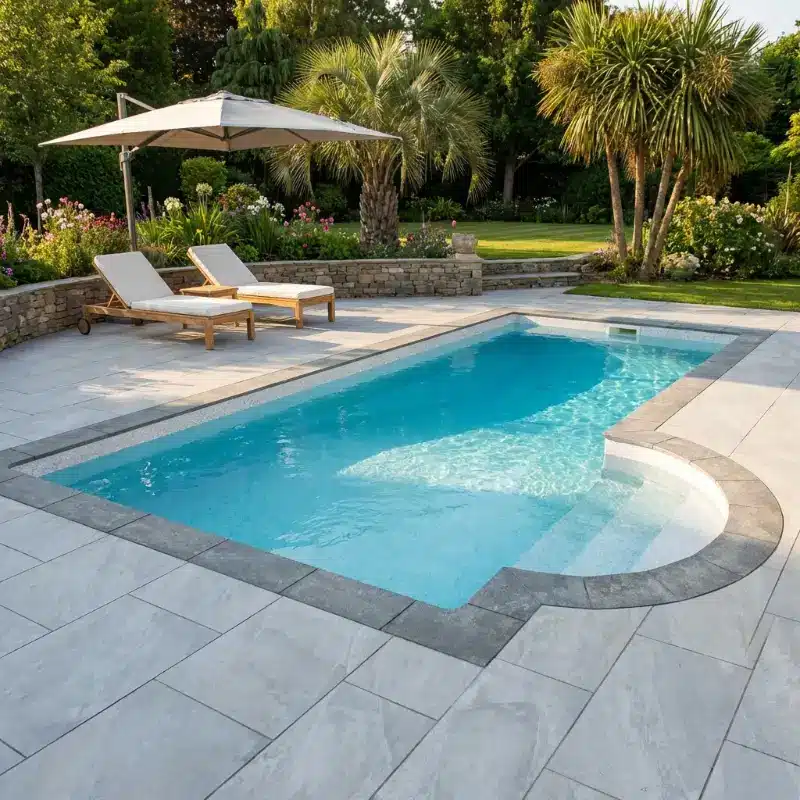 County Light Grey Porcelain paving slabs sample for patio