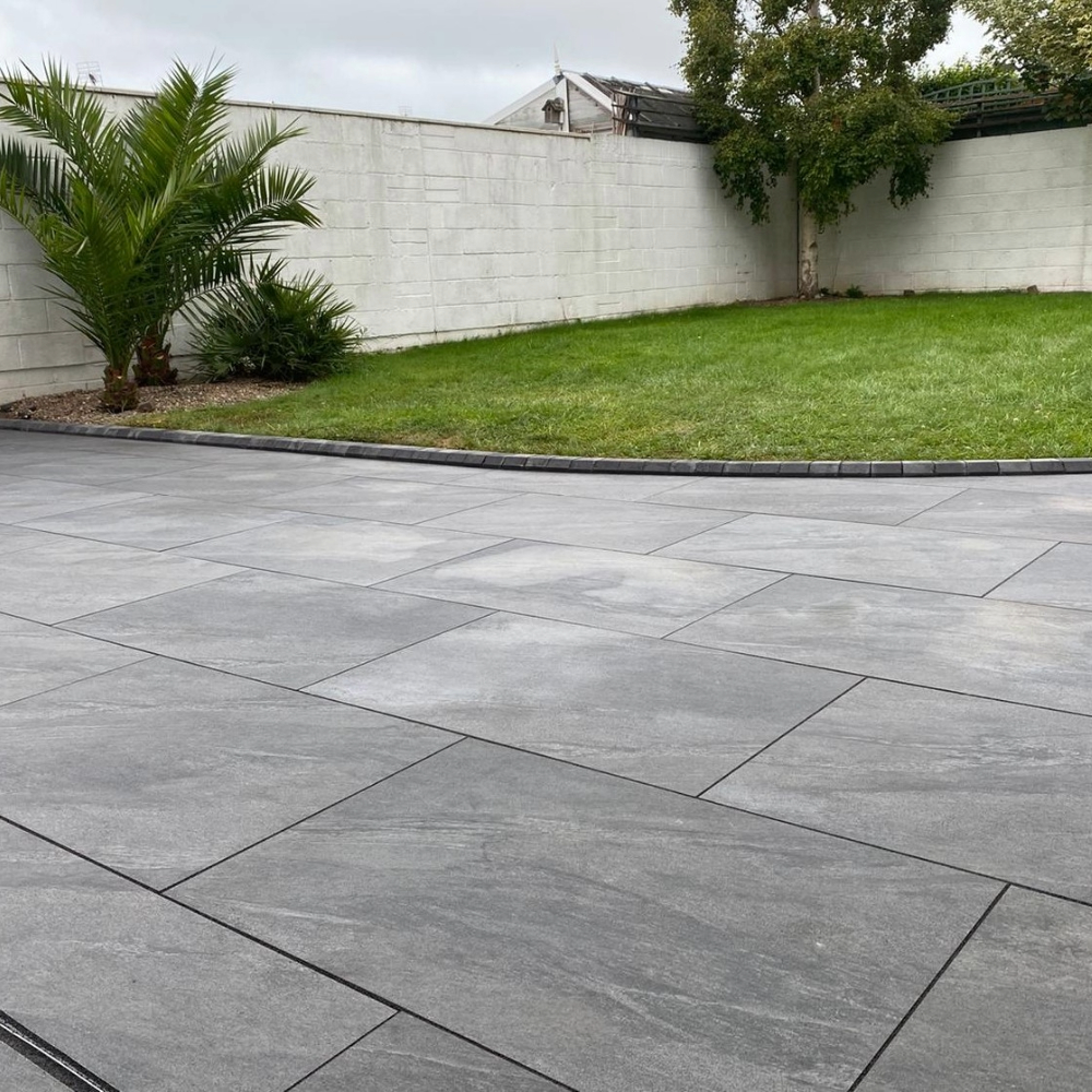 County Gris Porcelain paving slabs sample for patio