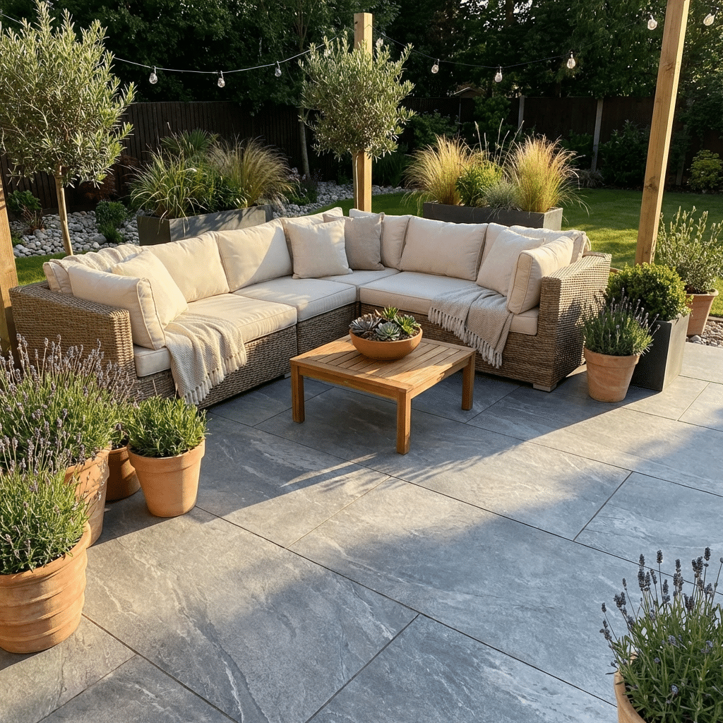 Earthcore Grey Outdoor Porcelain Paving Tiles 600mm x 600mm x 20mm